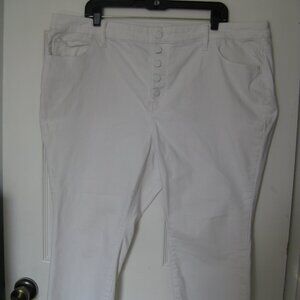 Simply Vera VERA WANG Women's White Crop Buttonfly sz 20WS